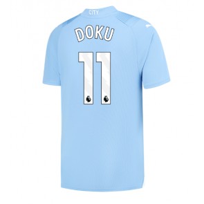 Maillot de foot Manchester City Jeremy Doku #11 Domicile 2023-24 Manches Courte